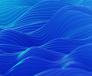 Blue wave icon
