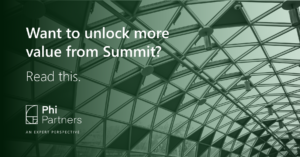 Finance building in the background with 'Want to unlock more value from Summit? Read this.'