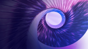 The Phi Partners logo - scaled and spiraling purple stairs