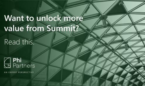 Finance building in the background with 'Want to unlock more value from Summit? Read this.'
